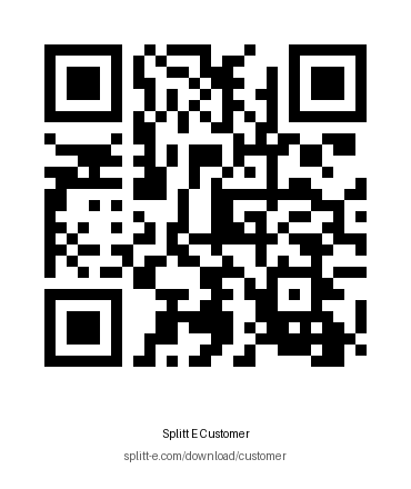 QR code for Splitt E customer app